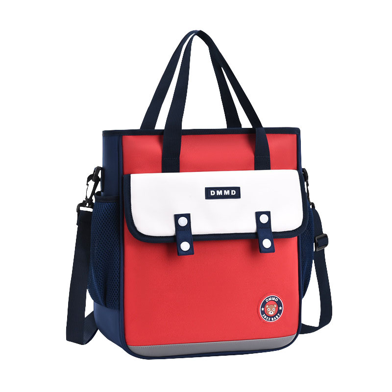 British tutorial bag for primary school students, junior high school students, single shoulder bag, handbag, hand carrying double shoulder bag, make-up bag, slung art bag