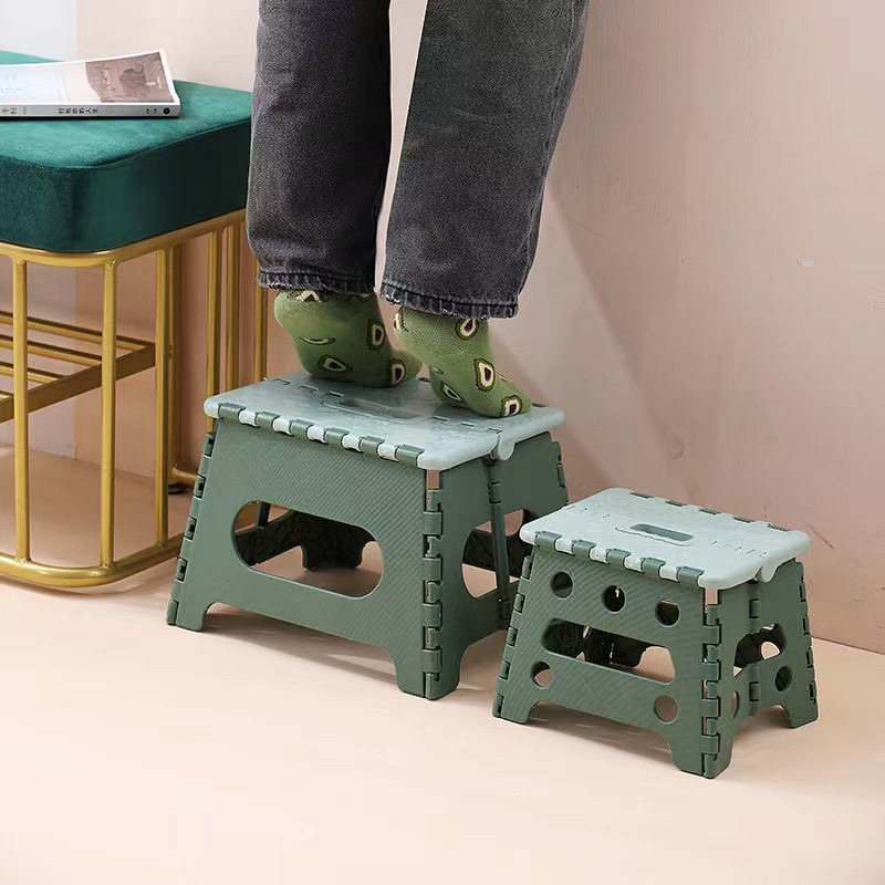 Thickened Portable Stool High Quality Portable Folding Stool Household Children Stool Outdoor Low Stool Plastic Shoe Changing Small Stool Wholesale