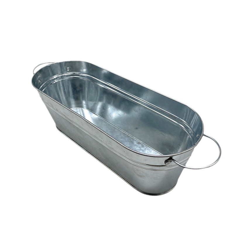 Iron Barrel Galvanized Metal Pastoral Planting Succulent Potted Flower Pot Flower Pot Crafts Satchel Small Iron Barrel