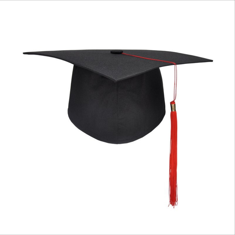 Manufacturer's Ready Stock Wholesale Printed School Badge High School Graduation Ceremony 18-Year-Old Adult Ceremony Hat College Student Bachelor's Hat
