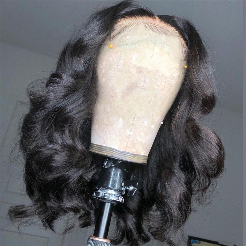 Cross-Border Foreign Trade European and American Dyed Wigs Fashionable Medium-Length Curly Hair Middle Parted Wavy Micro-Curly Chemical Fiber Wig Headgear in Stock