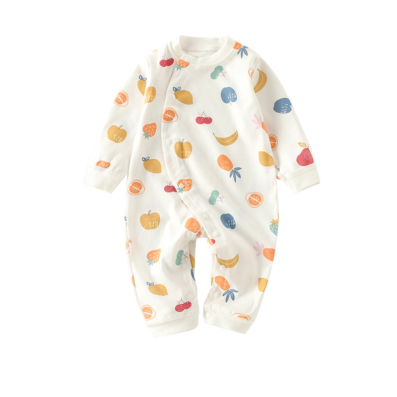 Wholesale baby jumpsuits spring and autumn cotton newborn long sleeve climbing clothes 0-2 years old pajamas baby ha clothes autumn clothes