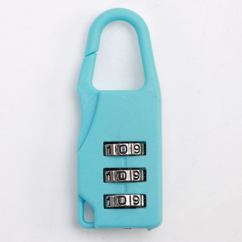 Multi-Color Anti-Theft Mini Three-Digit Password Padlock Kidsren's Lock Full Plastic Password Lock
