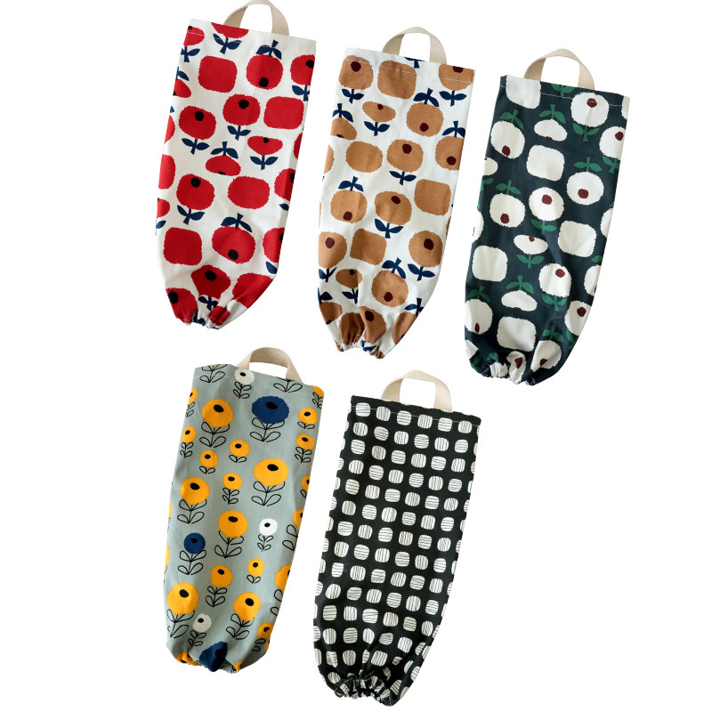 Kitchen Garbage Bag Storage Bag Wall Hanging Sundries Storage Bag Fabric Material Plastic Bag Collection Bag