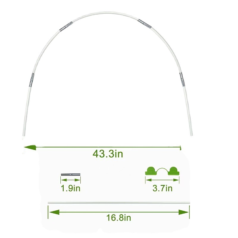 Factory cross-border Amazon gardening garden arch shed bracket glass fiber rod fiber rod folding agricultural small arch shed