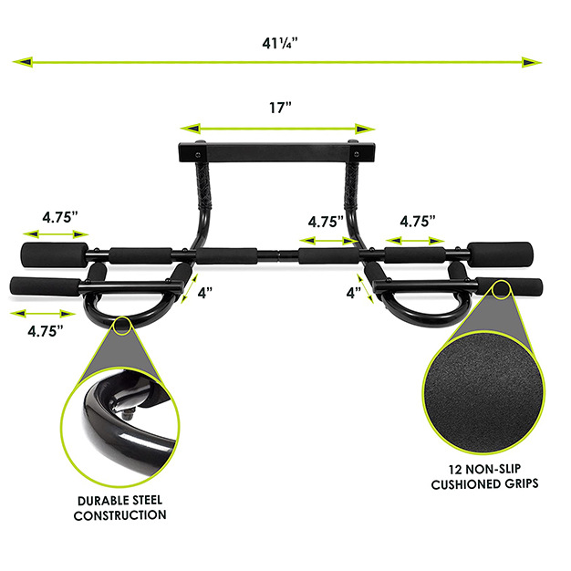 Indoor Punch-free Second-generation Fitness Equipment Door Frame Horizontal Bar Door Single and Double Rod Pin-up Device