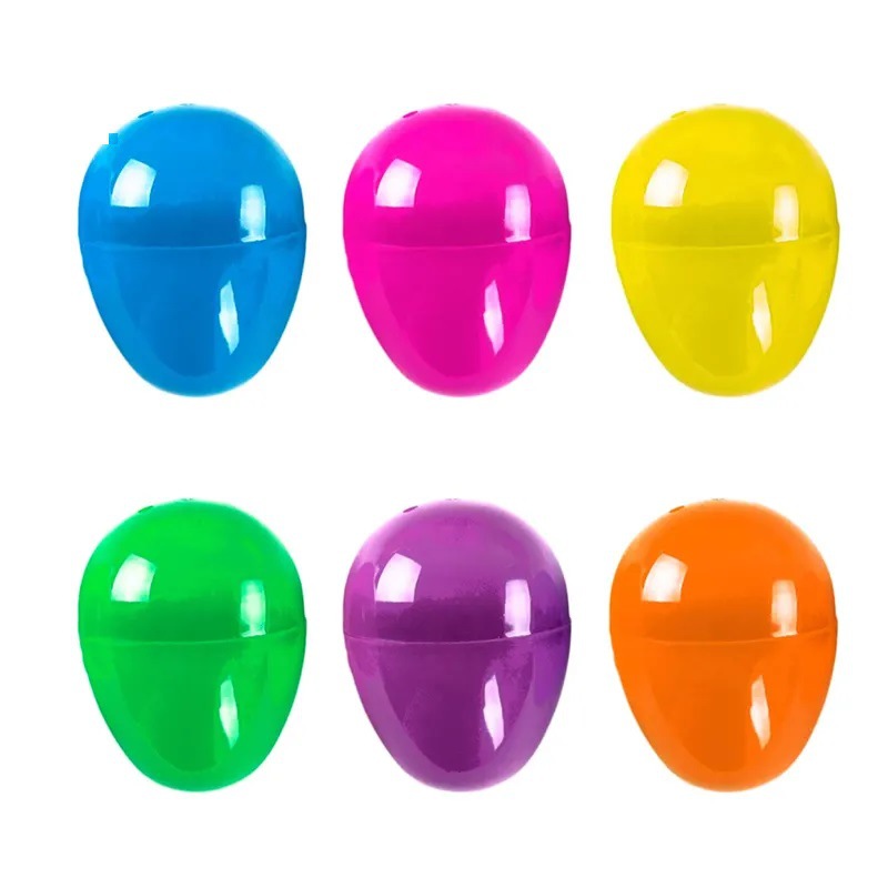2.25 "Easter egg Easter plastic egg Children's handmade Easter Egg toy non-flat bottom