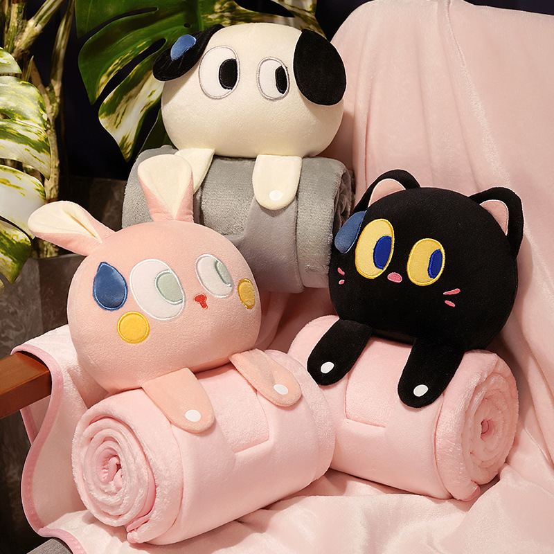 Blanket Nap Blanket Office Flannel Air Conditioning Blanket Nap Shawl Spring and Summer Cartoon Sofa Cover Blanket Small Blanket