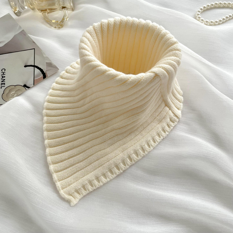 Autumn and Winter New Knitted Neck Sleeve Korean-style All-match Solid Color Warm Neck Protection Elastic Knitted Fake Neck Wool Neck High Neck