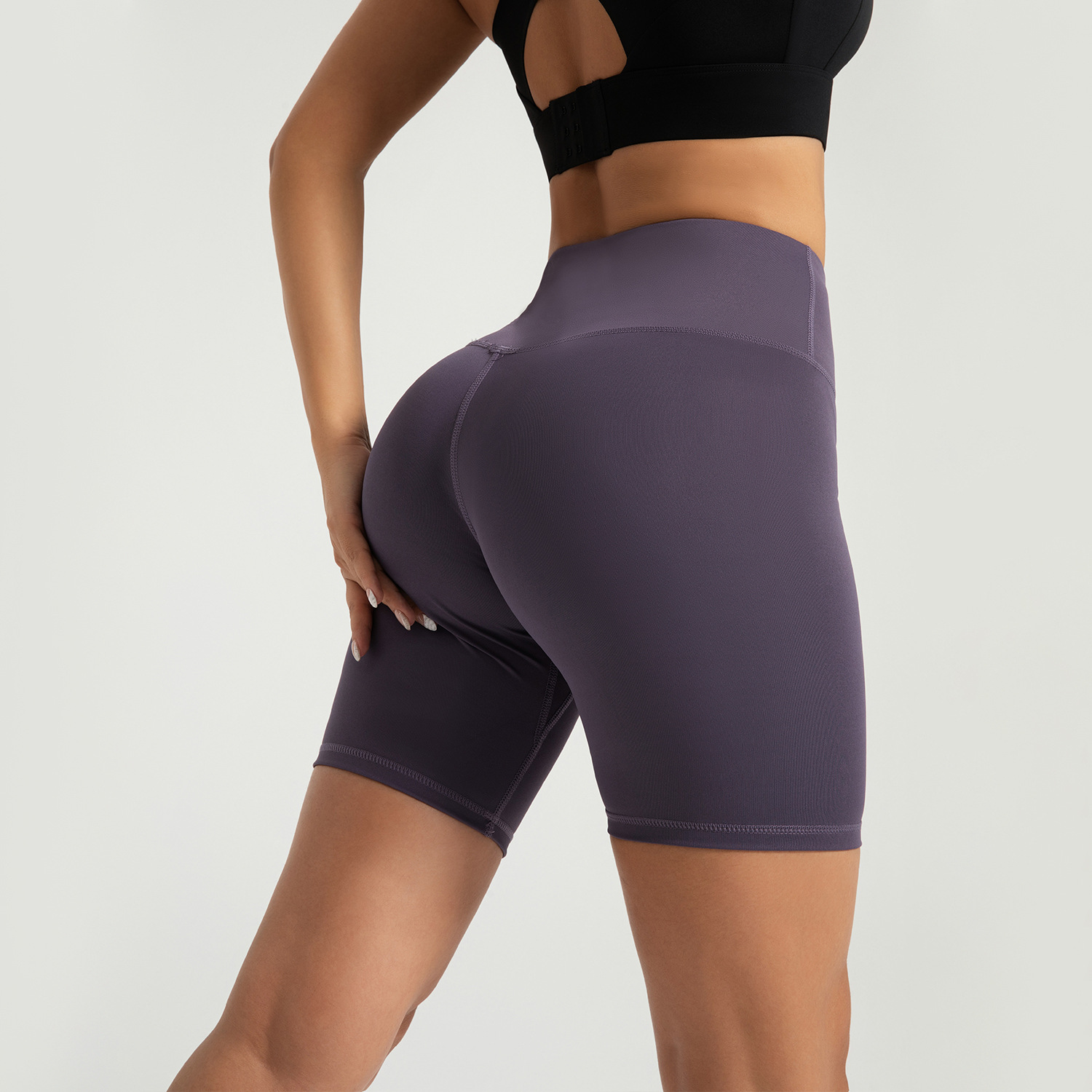 Juyitang Cross-Border Sports Fitness Shorts Peach Butt Five-Point Shorts Women's Butt-Lifting High-Waisted Elastic Tight Pants Yoga Women