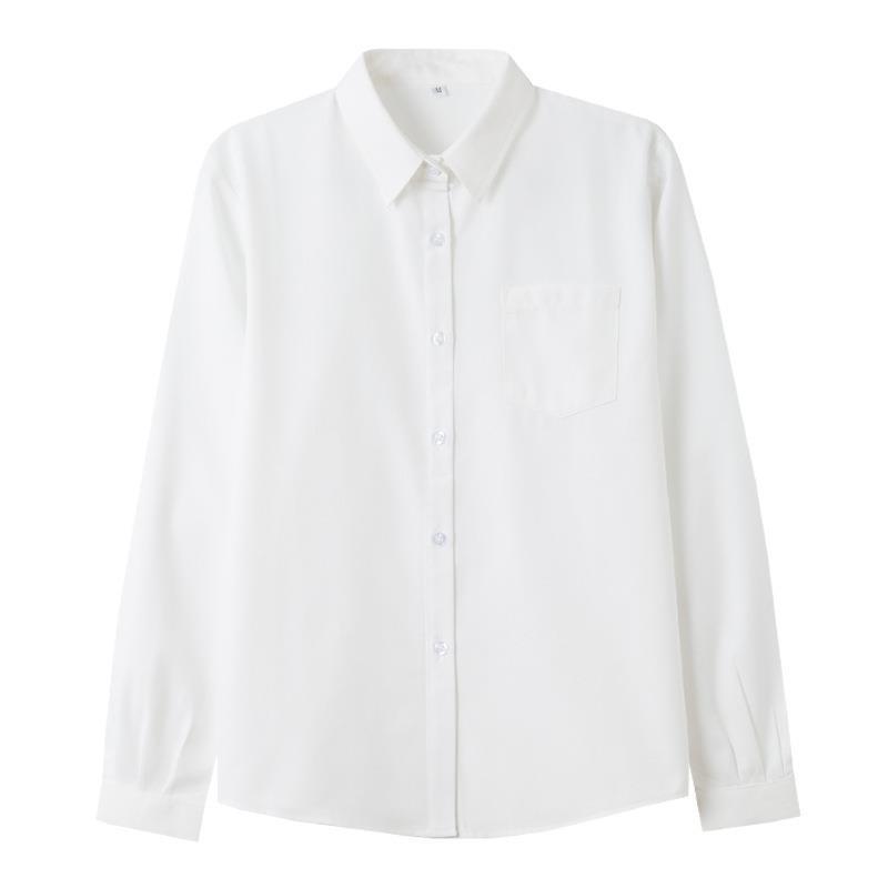 Authentic Jk Uniform Basic White Pointed Collar Shirt Japanese Original School Style Long and Short Sleeve Inner Layering Shirt