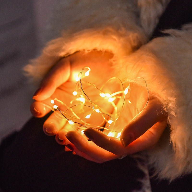 Lights string led star lights flower bouquet gift box star lights small lights decorative Net red string lights cake lights full of work