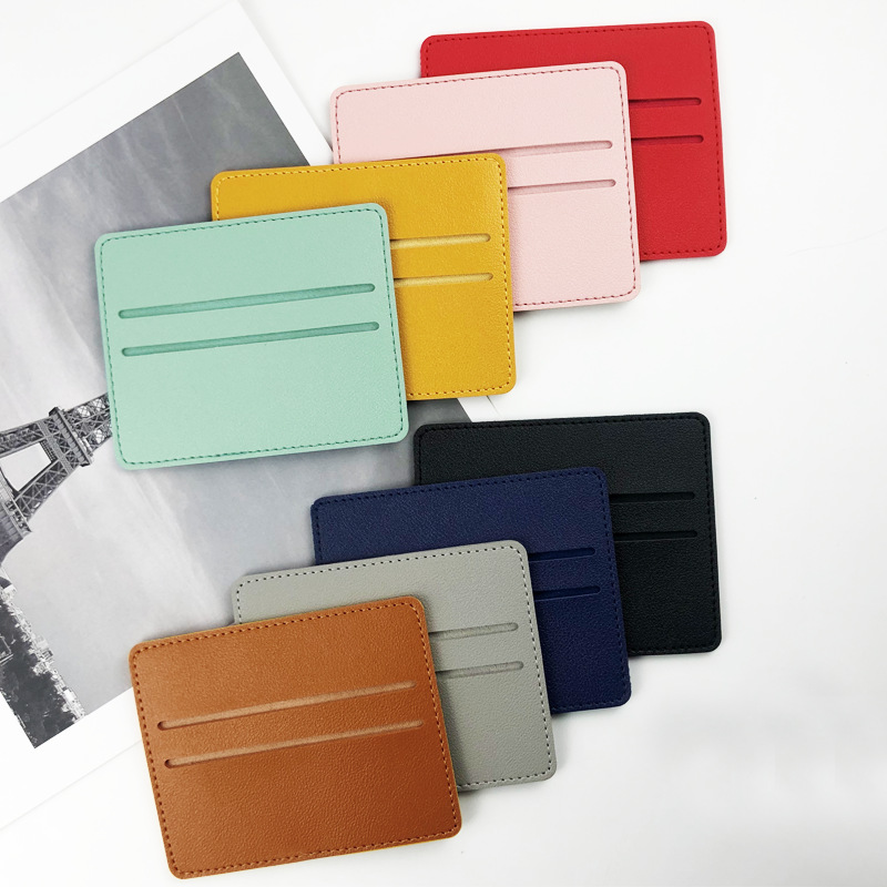 Men's rfid retractable card holder large capacity multi-card holder women's anti-degaussing ultra-thin pu imitation leather card holder wholesale