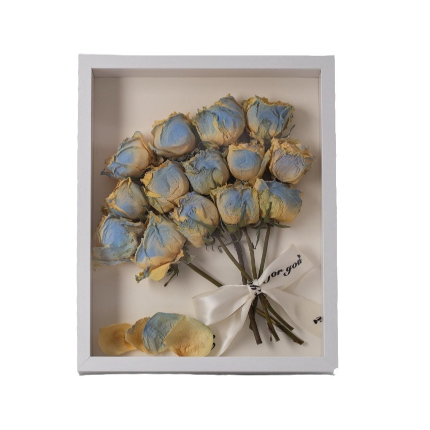 Three-Dimensional Hollow Dried Flower Photo Frame Teacher's Day Gift Picture Frame Display Stand Eternal Flower Butterfly Specimen Frame Wholesale