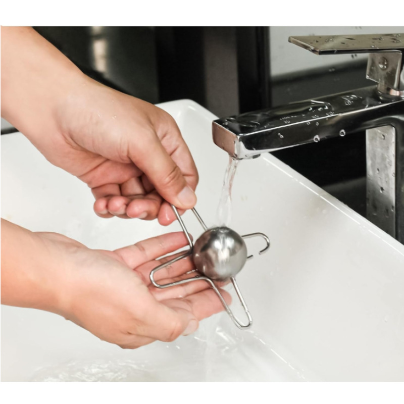 In stock wholesale coffee cooling tool 304 stainless steel solid ball 40CM round spherical coffee espresso ice hockey