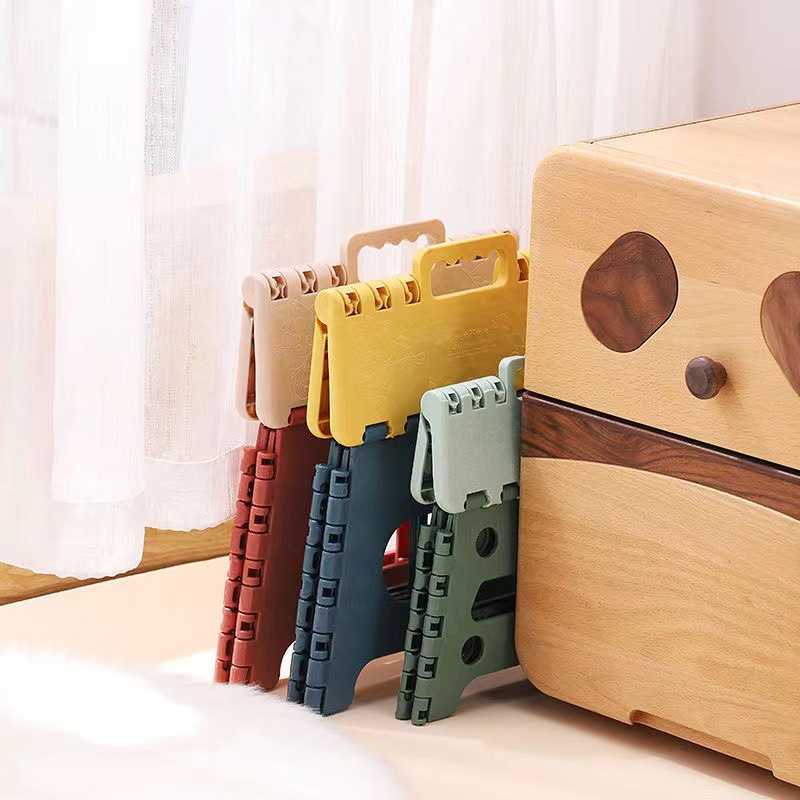 Thickened Portable Stool High Quality Portable Folding Stool Household Children Stool Outdoor Low Stool Plastic Shoe Changing Small Stool Wholesale