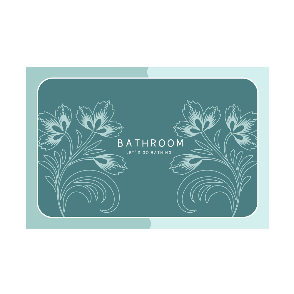Bathroom Soft Diatom Mud Absorbent Floor Mat Bathroom Toilet Door Quick-Drying Foot Mat Entry Door Mat Non-Slip Mat Factory