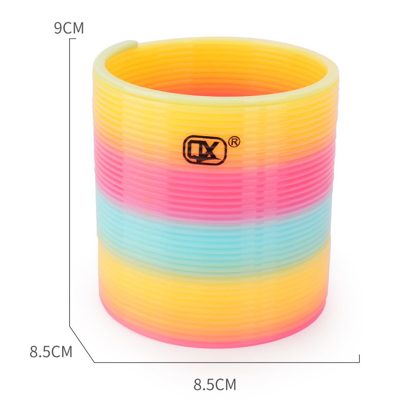 Night supermarket cross-border rainbow circle stalls around the school hot selling small toy spring ring large wholesale competitive circle