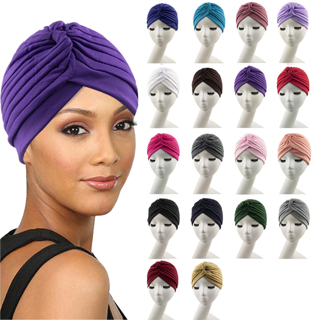 Cross-Border Hot Selling Indian Turban Hat Amazon Popular Ethnic Turban Hat Confinement Watermelon Chemotherapy Cap Nightcap Wholesale