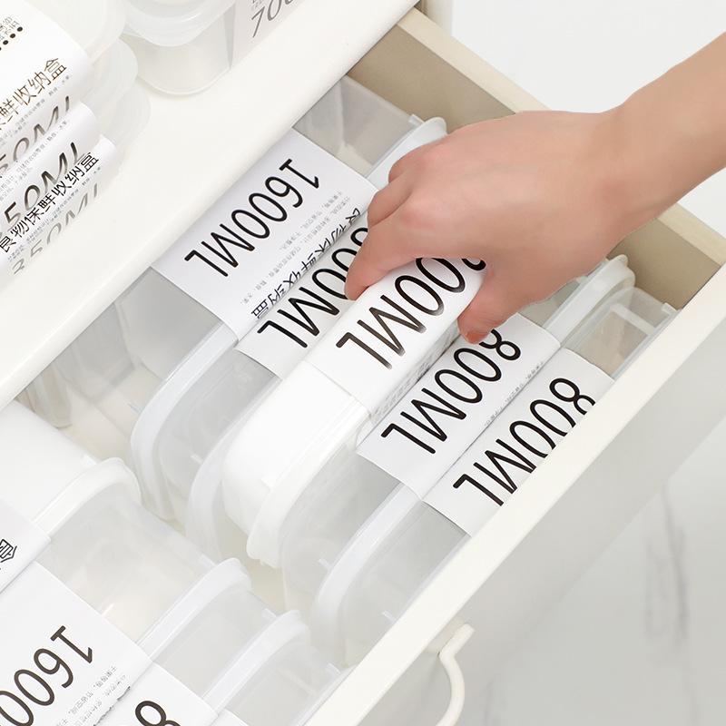 Fresh-keeping box food grade refrigerator special wholesale transparent plastic with lid fruit fresh-keeping frozen sealed food box