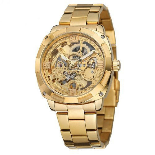 New European and American men's fashion retro carved hollow luminous waterproof automatic mechanical watch