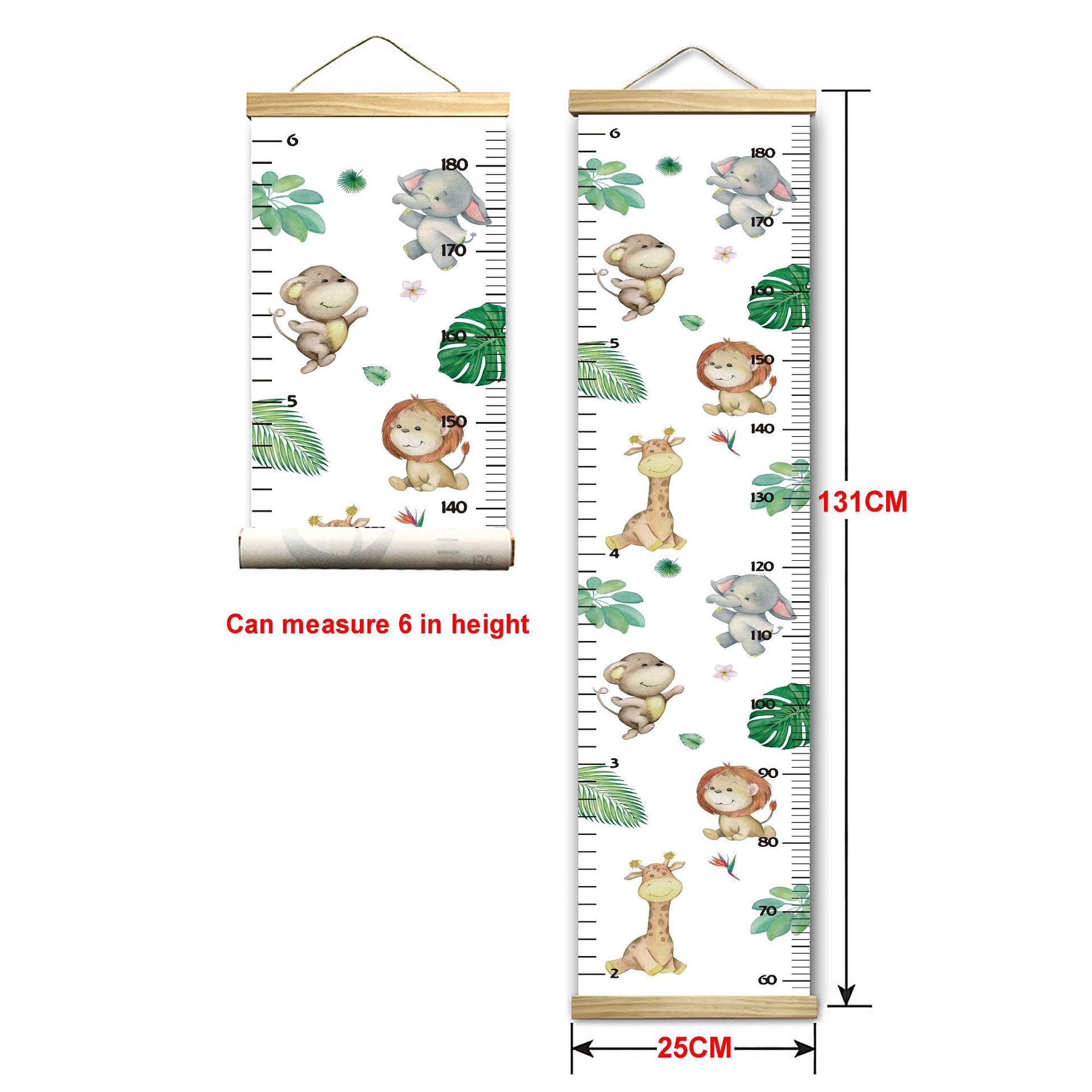 Factory wholesale children's height ruler home decoration children's cartoon measuring ruler Europe and the United States simple creative decoration