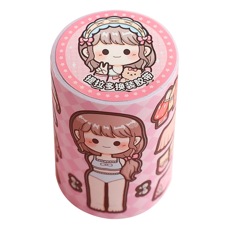 Tirado Dress-up Hand Account Tape Girl Princess Wear Dress-up Sticker Cutting-free Die-cut Hand Account Sticker Tape