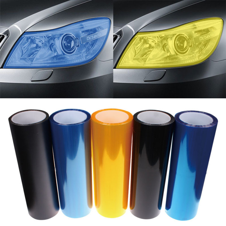Car headlight color change film tail light blackened modified film frosted transparent protective film scratch-resistant anti-scratch car Light Film