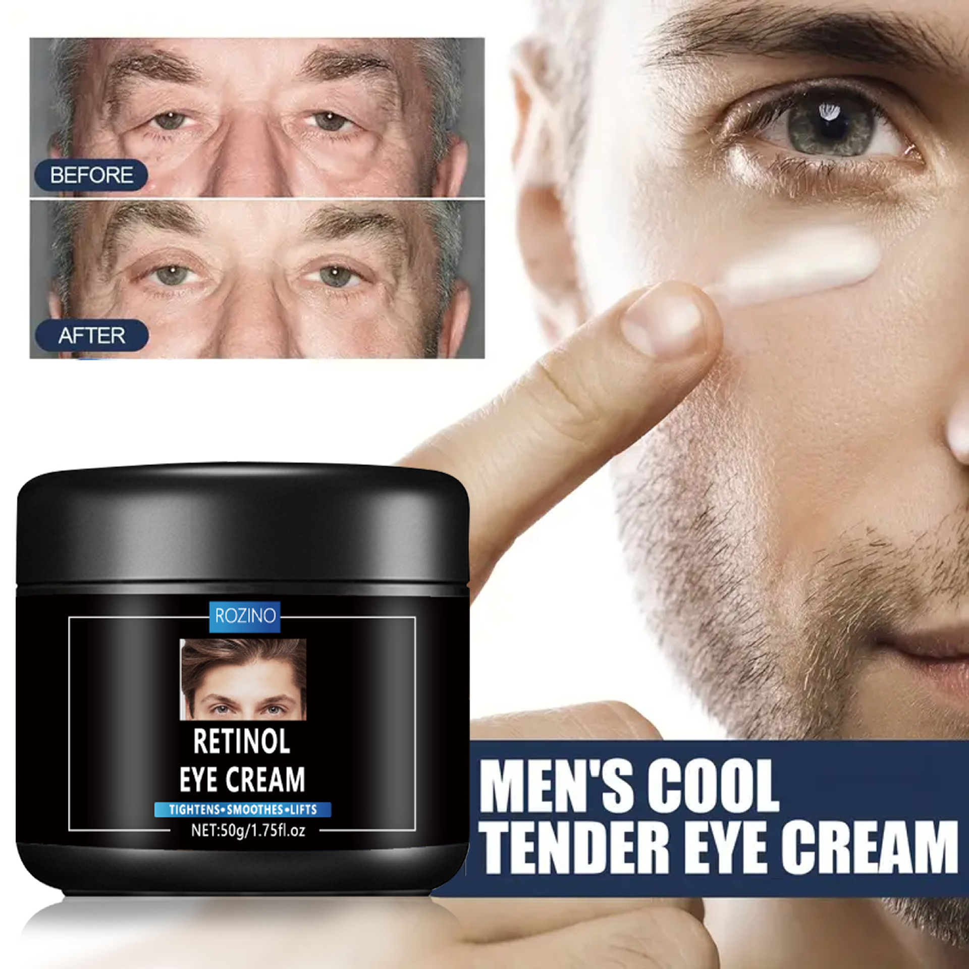 Men's anti-wrinkle eye cream firming fade dark circles improve eye wrinkles eye bags hydrating moisturizing eye cream in stock