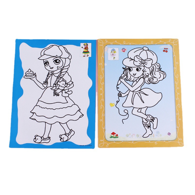 Children watercolor painting graffiti large painting paper tape gouache paint painting set diy handmade kindergarten painting gift