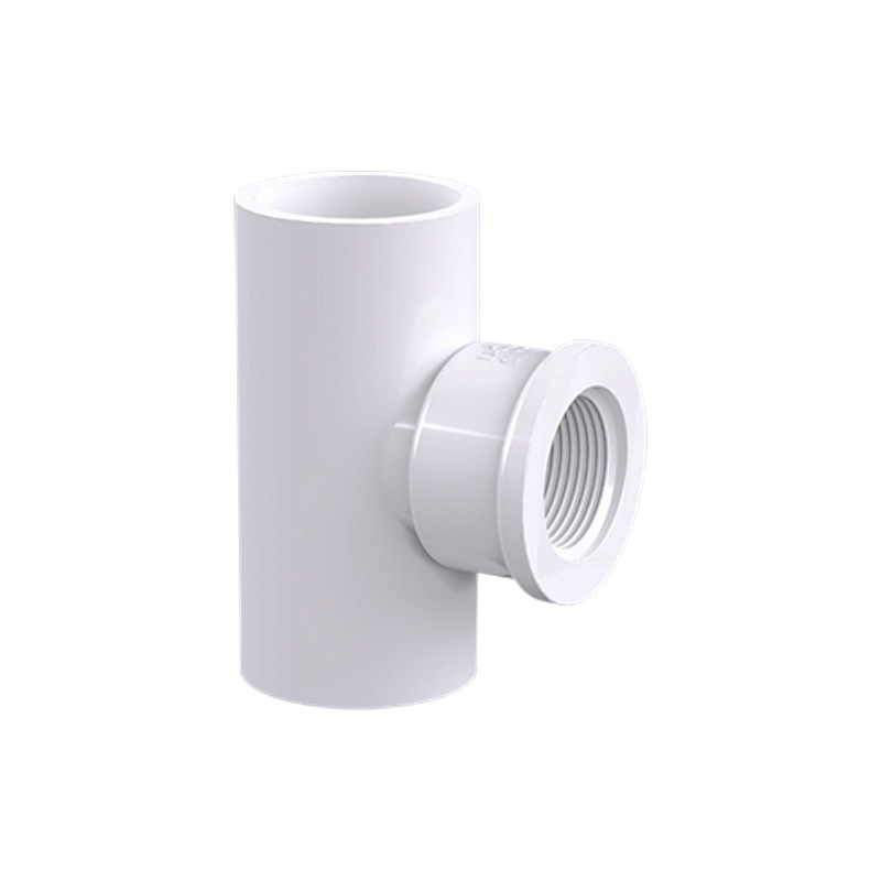 PVC plastic water pipe fitting uPVC water pipe fitting inner wire tee fitting blue gray white tee PVC tee joint