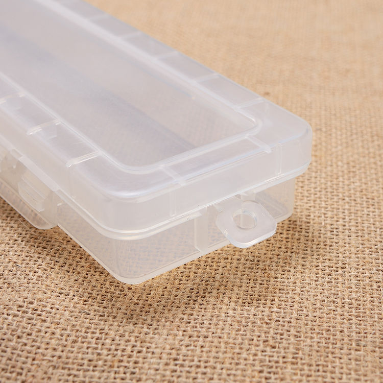 Long Blue Buckle Gouache Pen Box Special for Art Students Brush Oil Painting Propylene Watercolor Pen Transparent Storage Box