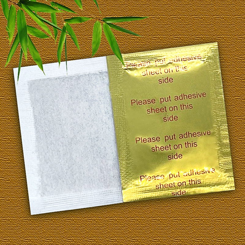 Foreign trade cross-border gold foil foot patch Thailand foot patch Wormwood bamboo vinegar foot patch Korean English gold kinoki foot patch