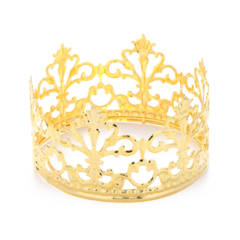 Amazon Alloy Gold Cake Decoration Small Crown Children's Birthday Party Ornaments Creative Birthday Gift