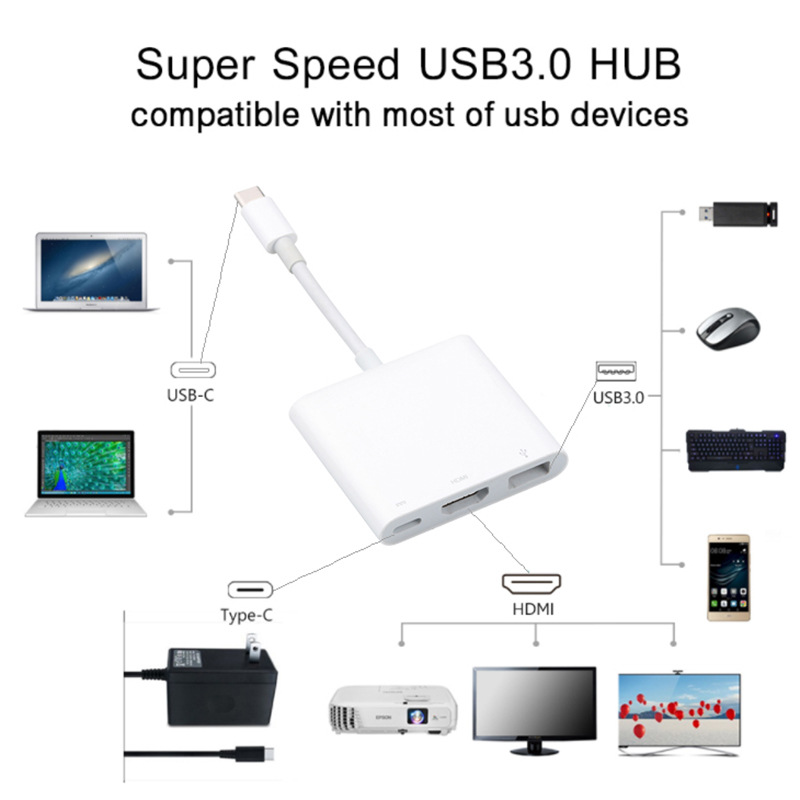 Type-C 3.1 USB Three-In-One 4K 30Hz