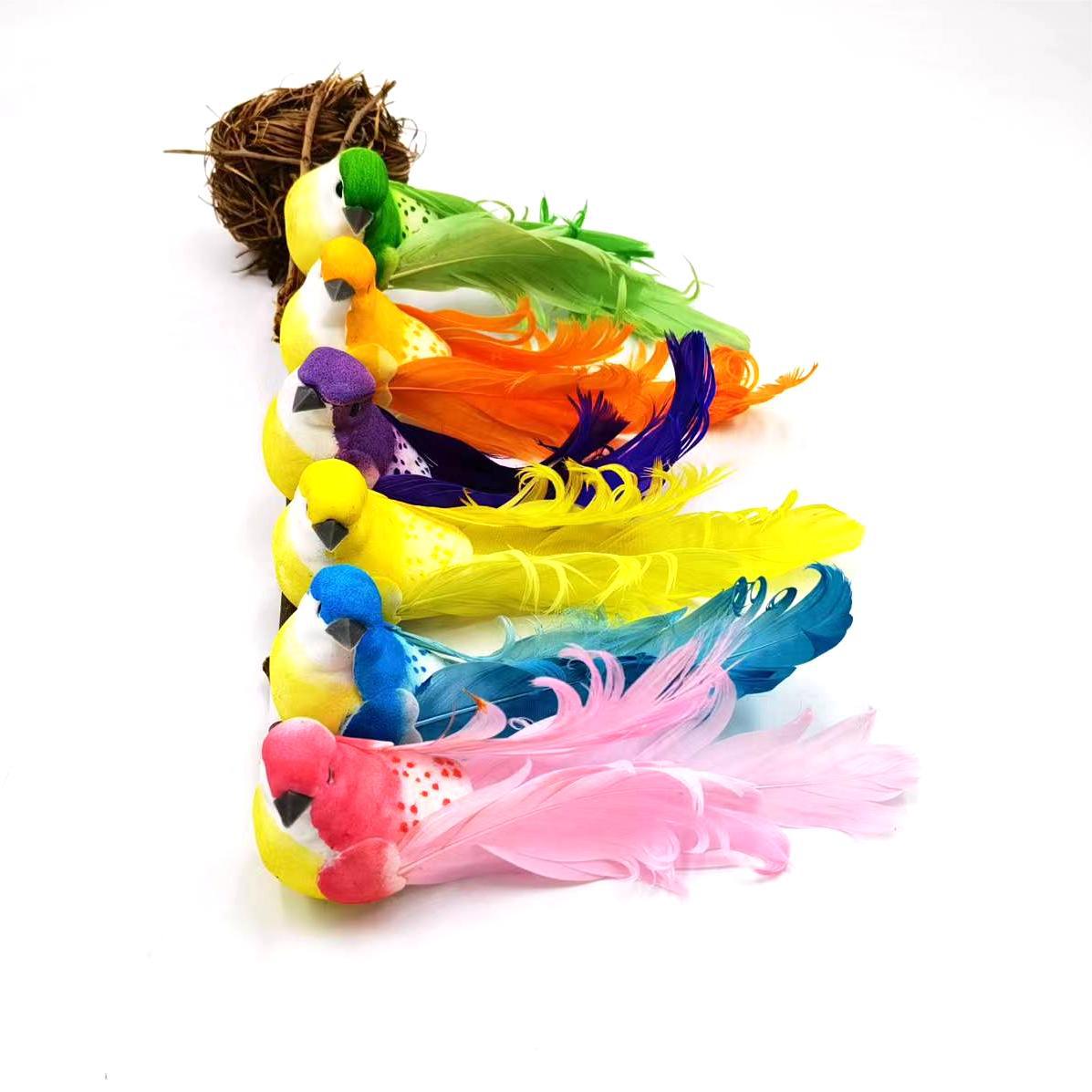 New pre-sale simulation feather bird home green plant garden craft Greening decoration crafts foam fake bird