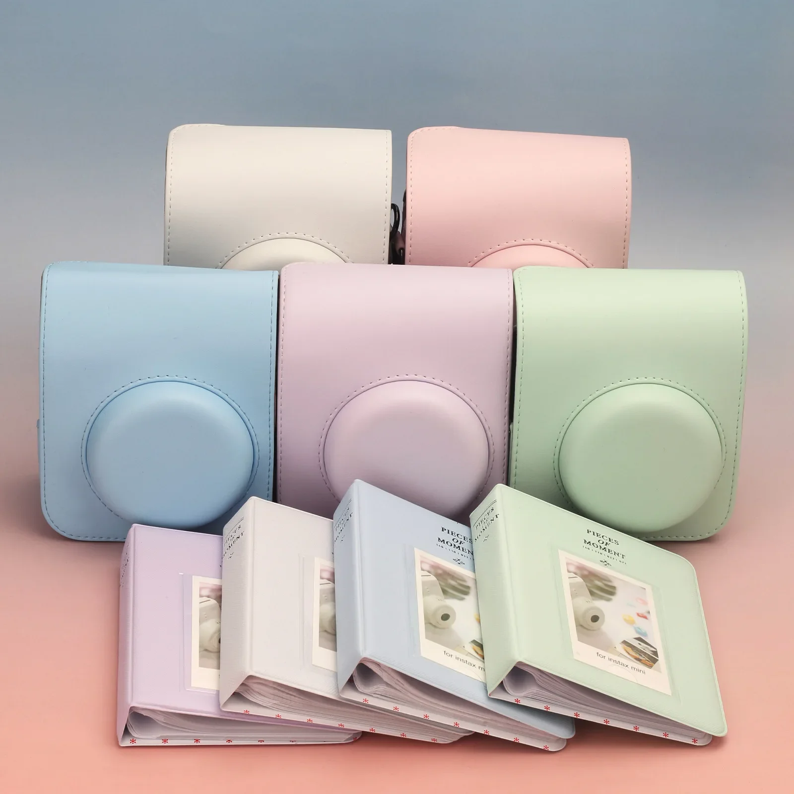Suitable for Polaroid Mini12 Special Camera Protective Case + 64-Photo Album Pure Color Mini Dessert Time Photo Album