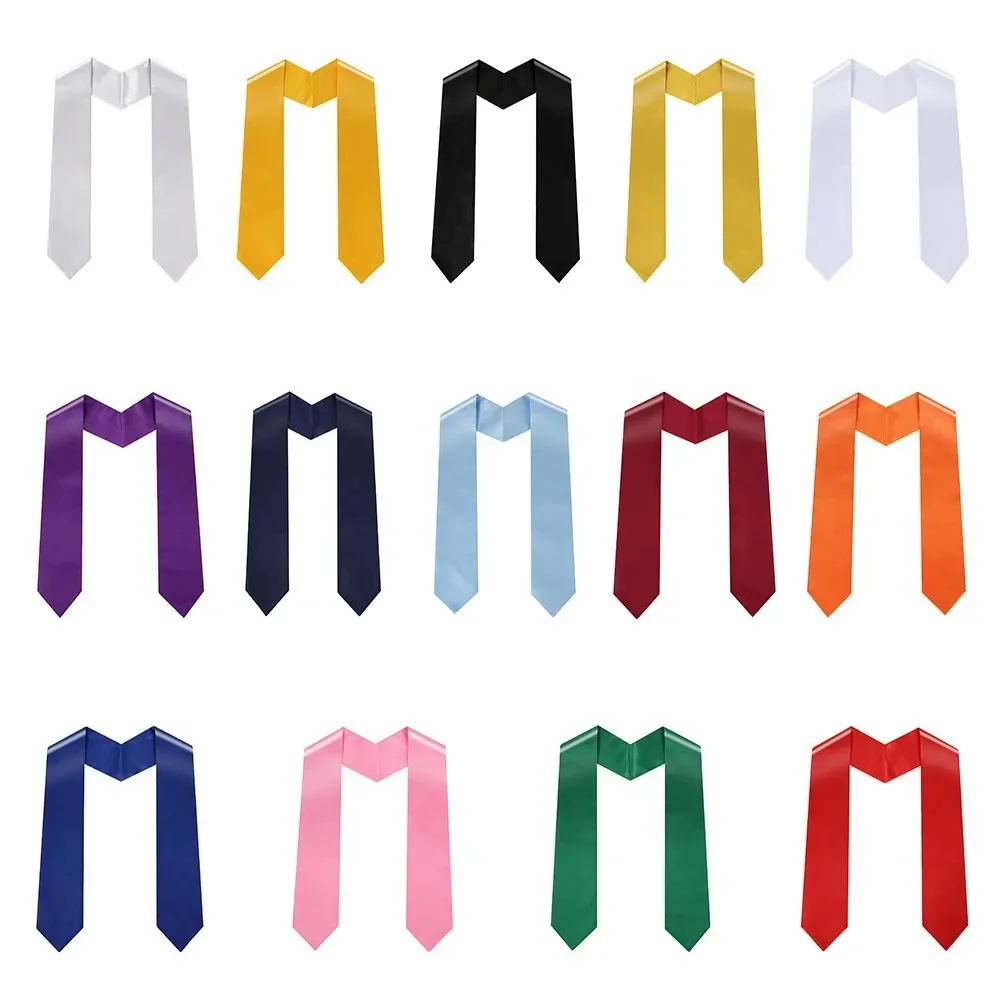 Manufacturer's In-Stock Bachelor Gown Shawl Logo Ceremony Adult Satin Graduation Honor Ceremonial Sash Ceremony Decoration