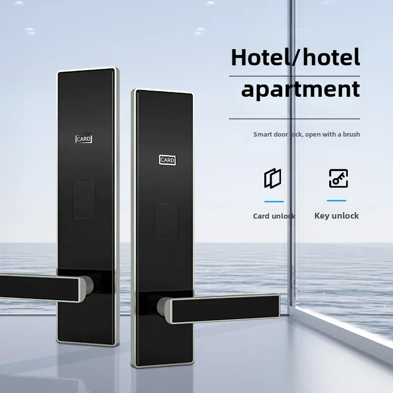 Hotel Apartment Smart Card Swipe Lock Hotel Sensor Door Lock Rental House Magnetic Card Lock Stainless Steel Material Shenzhen Manufacturer