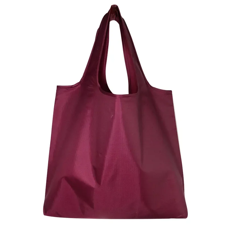 Waterproof Oxford Cloth Foldableing Shopping Bag Manufacturer Spot Shoulder Large Capacity Supermarket Storage Pure Color Environmentally Friendly Foldableing Bag