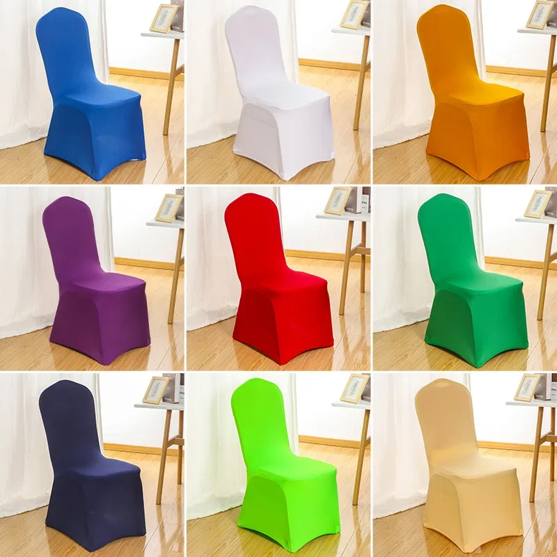Spot Elastic Hotel Chair Cover Banquet Conference Wedding Chair Back Cover Hotel Dining Table Chair Cover Custom Logo