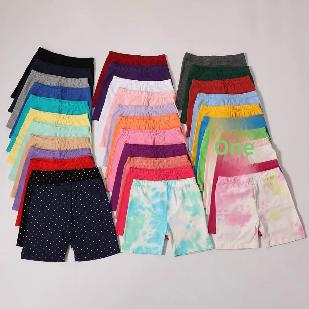 Girls Cotton Safety Pants Summer Children Leggings Solid Color Shorts Baby Outer Wear Children's Pants Dance Pants Wholesale