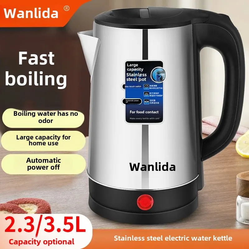 Zhengwanda Electric Kettle for Home Use, 304 Stainless Steel Insulated Kettle, Automatic Water Boiling Kettle, Dropshipping Available
