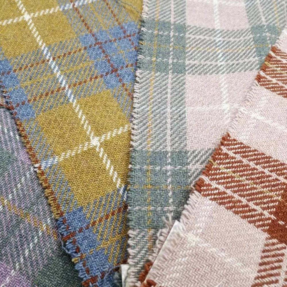 Factory direct wool woolen plaid wool fashion women's autumn and winter shirt coat coat coat clothing fabric