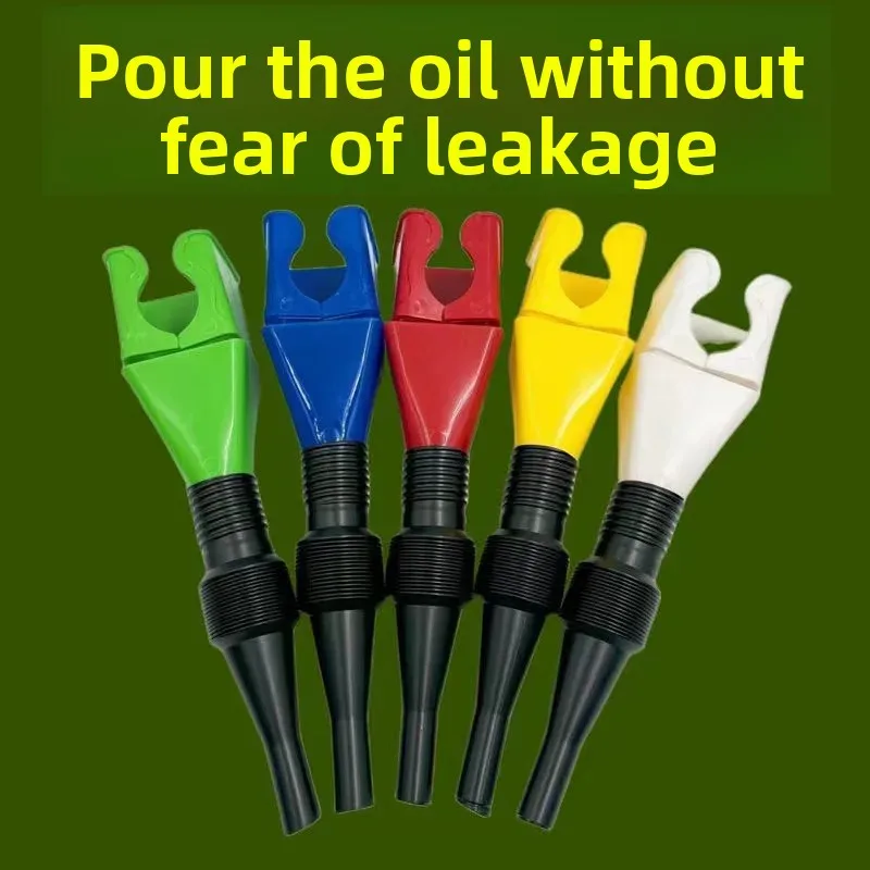 Plastic Refueling Funnel Portable Folding Telescopic Hose Bayonet Hands-Free Filling Motorcycle Gasoline Funnel Wholesale